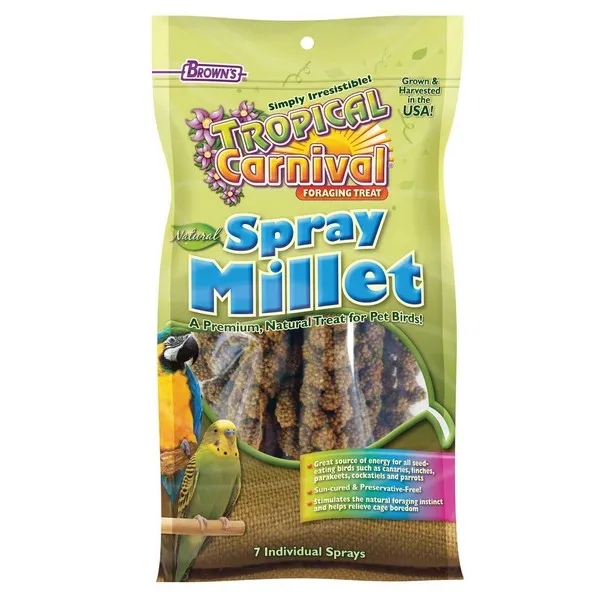 7pc F.M. Brown Natural Spray Millet - Treats